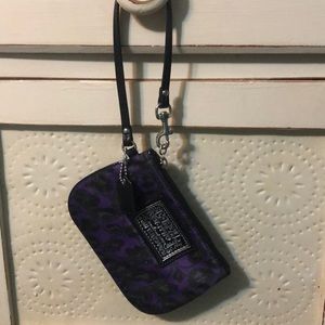 Purple coach wristlet